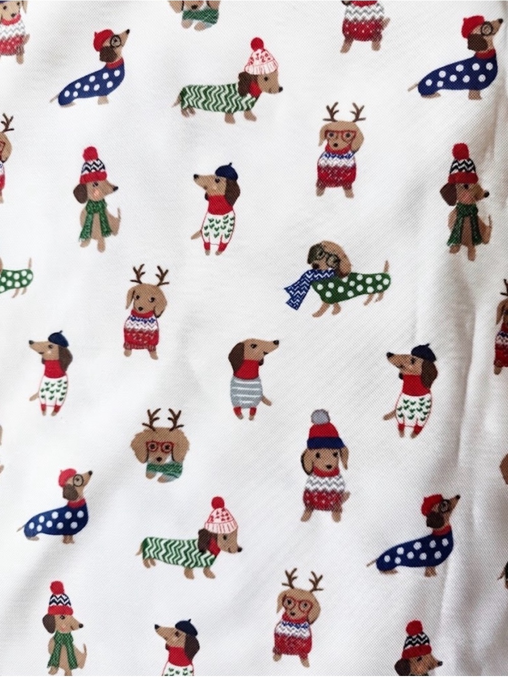 Cynthia Rowley Christmas Dachshund Tablecloth 51x70